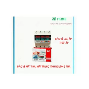 Bộ chống mất pha, mất trung tính, chống cao áp thấp áp cho điện 3 pha công suất 63A, 100A LW