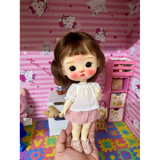 Set áo trễ vai váy bí hồng size dian mập,cừu bé,6 nhỏ(size khác vui lòng ib shop)