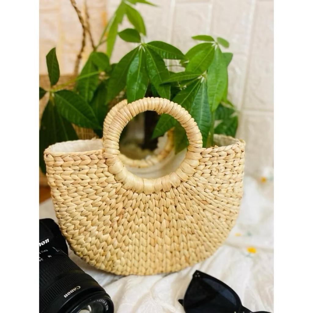 Túi cói ⚡ CỰC HOT ⚡ Túi lục bình Vintage đi biển, chụp ảnh decor, kiểu dáng siêu đẹp