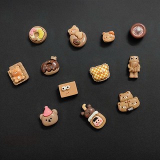 CHARM GẤU NÂU : CHARM/STICKER GẤU NÂU & BÁNH- TONE MÀU NÂU DỄ THƯƠNG
