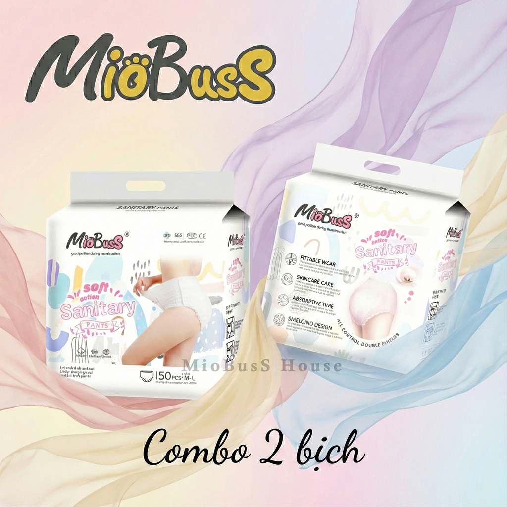 [20 miếng] MioBusS Băng vệ sinh quần người lớn – Thoáng khí, thấm hút, an toàn cho da