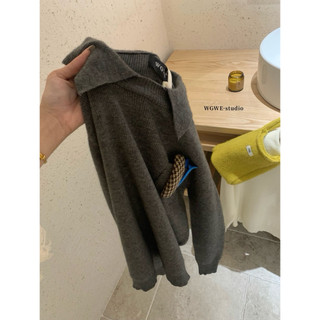 𝐏𝐡𝐢𝐞𝐧 𝐖𝐆𝐖𝐄 | (Sẵn) W8419 Áo Polo Len Form Vừa Thanh Lịch Trơn Basic