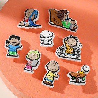 CHARM CHÍNH HÃNG: CHARM GẮN DÉP PEANUTS- HÀNG CHẤT DÀY - CỨNG- NÚT GẮN XỊN