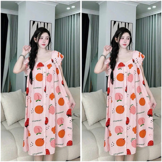 VÁY BẦU - LANH CỔ VUÔNG CÁNH TIÊN CÚC NGỌC DỄ MẶC - 12 Màu