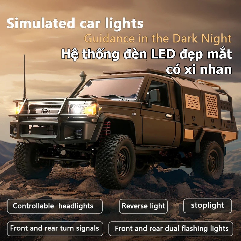 Xe Ô Tô Điều Khiển Từ Xa MN82s LC79 Tỉ Lệ 1:12, Offroad Leo Núi, 2.4GHz, Pin Sạc, Đồ Chơi RC Địa Hình Cao Cấp