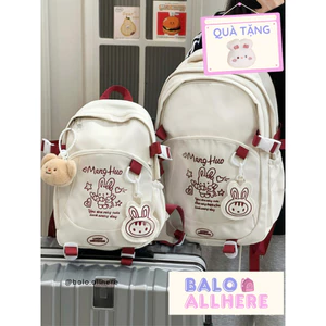 BaLo (XINHXINH) [ORDER] Balo Nữ Đi Học Chống Nước Họa Tiết Thỏ Dễ Thương BL411