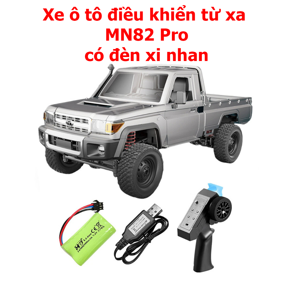 Xe ô tô điều khiển từ xa địa hình Offroad MN82 Pro - Lc79 phiên bản nâng cấp có đèn xi nhan kèm pin sạc cao cấp giá rẻ