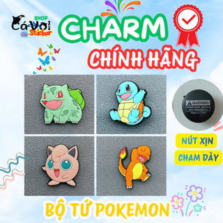 CHARM CHÍNH HÃNG: CHARM GẮN DÉP POKEMON - HÀNG CHẤT DÀY - CỨNG- NÚT GẮN XỊN