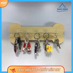 MÓC TREO CHÌA KHÓA QUẦN ÁO DÁN TƯỜNG BẰNG GỖ DECOR NHIỀU HÌNH XINH XẮN TIỆN LỢI