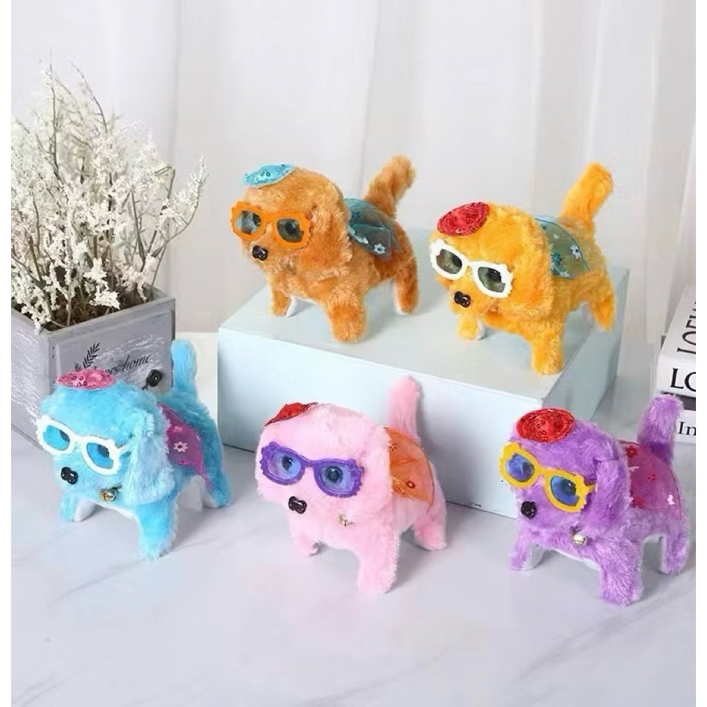 Con thú bông chó đốm, thỏ chạy pin biết đi, vẫy đuôi, biết kêu bibi cực Cute