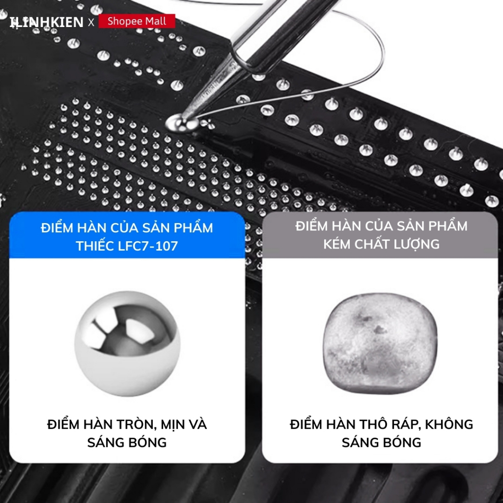 Thiếc Hàn Không Chì LFC7-107 0.8mm Ít Cặn - Hàn Mượt - Mối Hàn Sáng - Dễ Ăn Thiếc Chất Lượng Cao ILinhkien