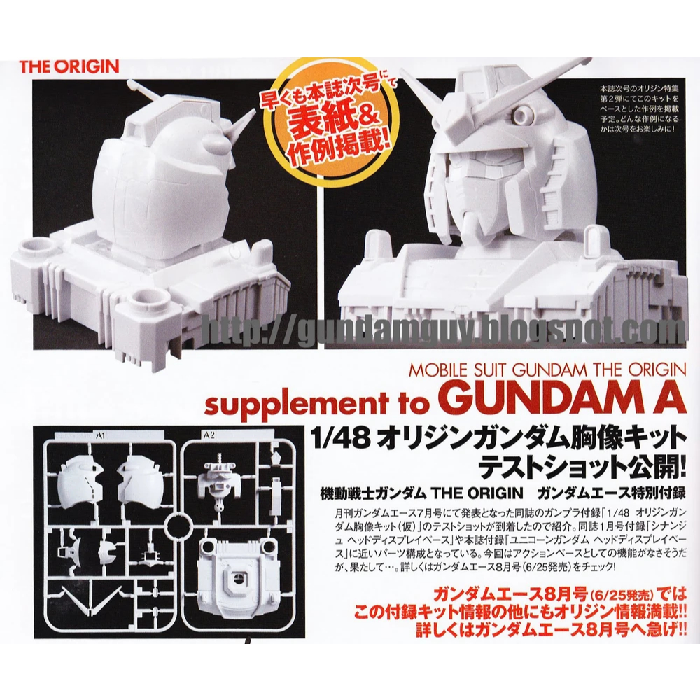 Mô Hình Lắp Ráp 1/48 RX-78-02 Gundam (The Origin) Head Model (New)