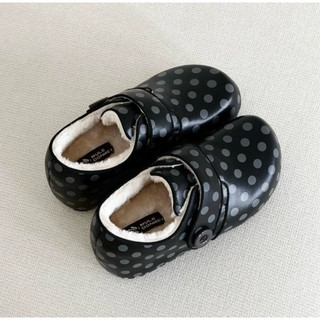 Giày sục Mule Donkey chấm bi đế chunky