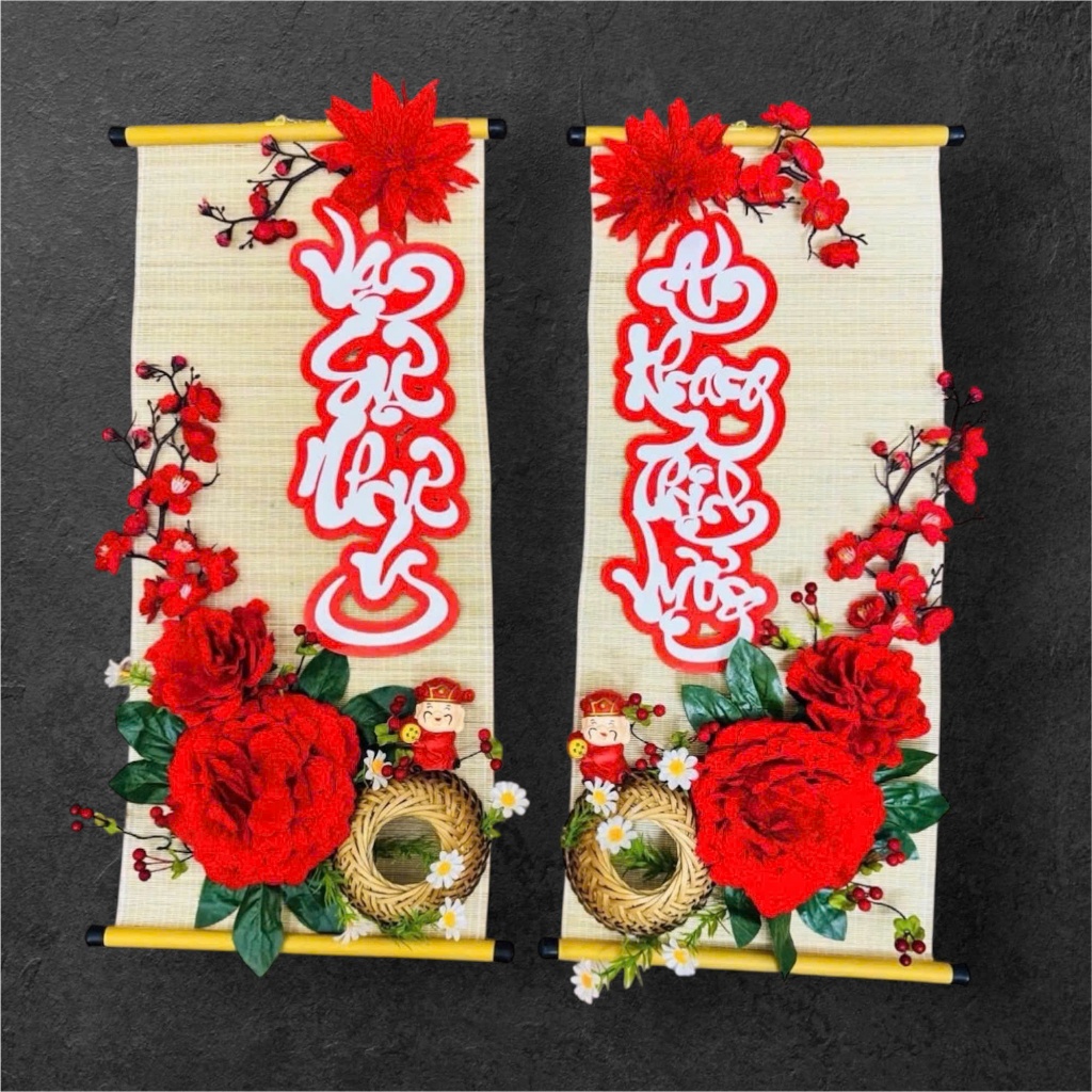 SET MÀNH TRE XUÂN ĐOÀN VIÊN trang trí Tết