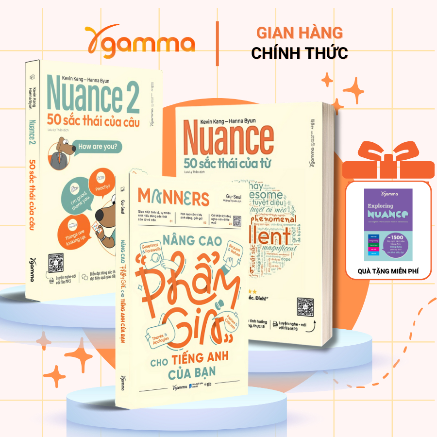 Sách - Lẻ/Combo Giao Tiếp Tiếng Anh Trôi Chảy: Manners + Nuance 1 + Nuance 2 (Gamma books)