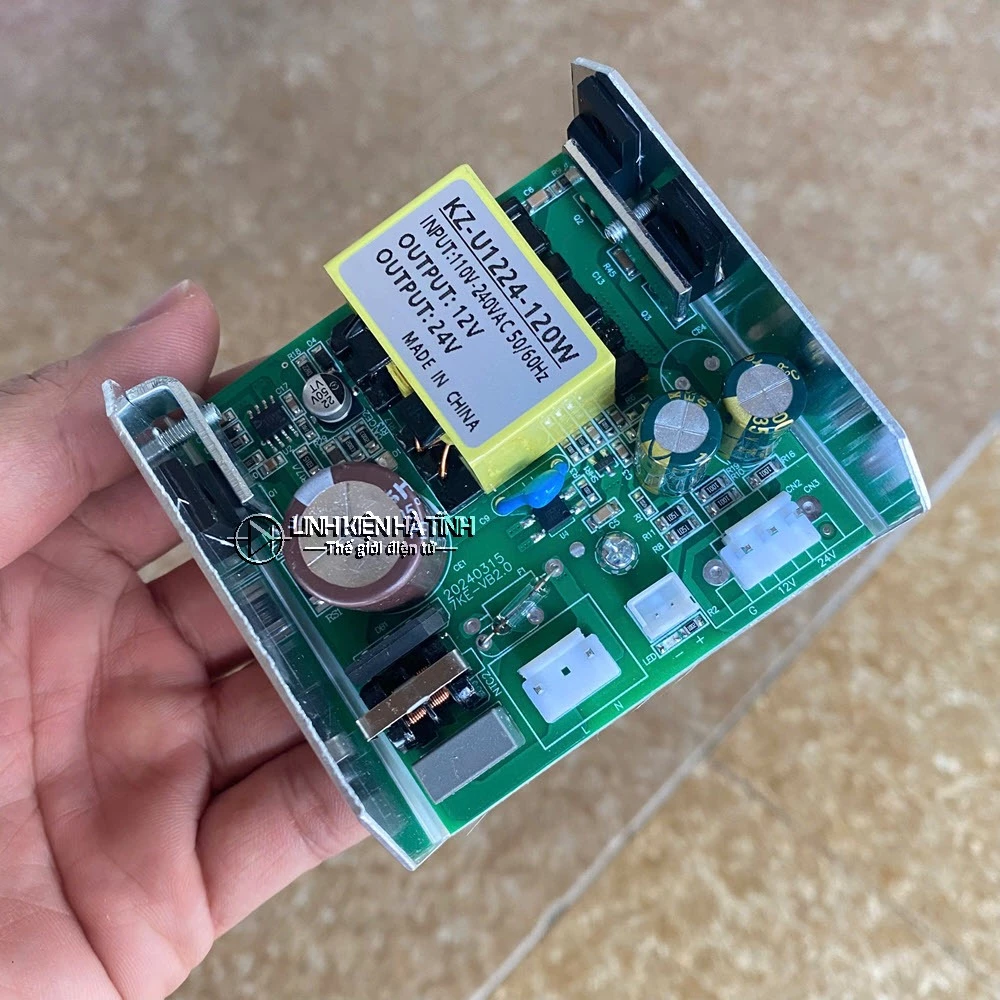 Bảng mạch nguồn 24V + 12V / nguồn 12V 24V công suất 120W dùng trong đèn chiếu sáng sân khấu