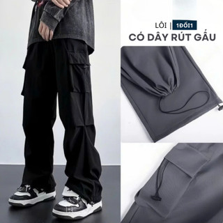 Quần Baggy Nam Nữ 🌸 FREESHIP+ẢNH THẠT 🌸 KAKI Ống Rộng Túi Hộp Dây Rút Cá Tính Trẻ Trung 3 màu K1