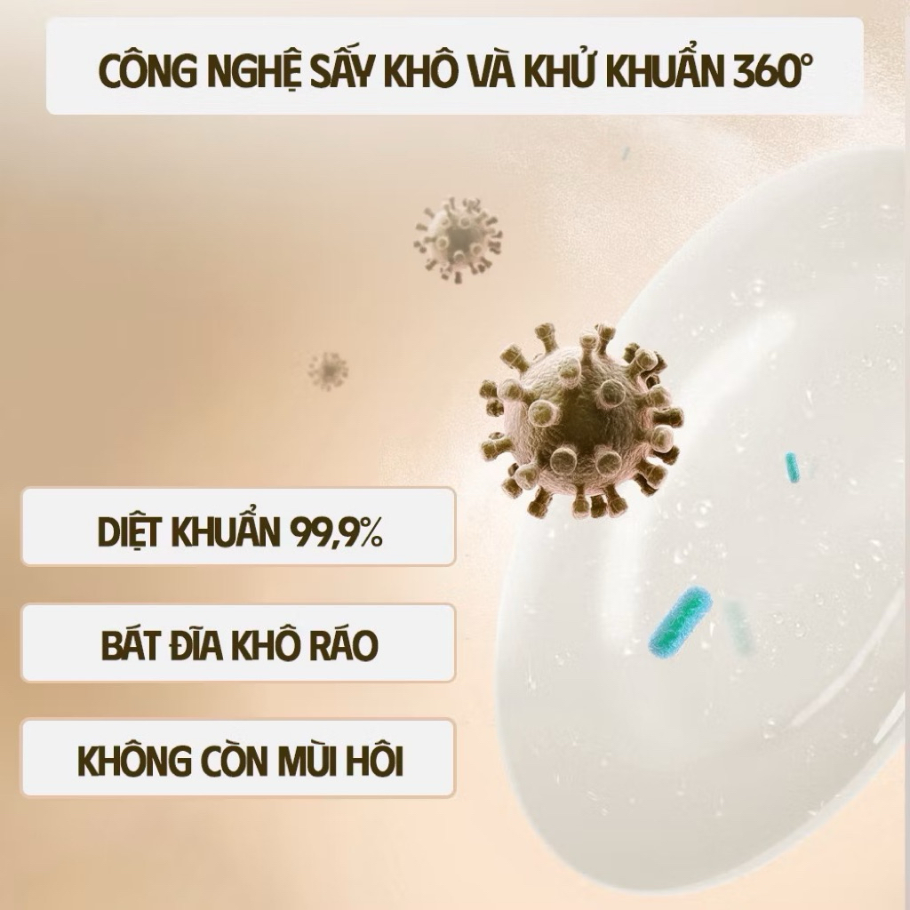 HÀNG LOẠI 1 - Máy sấy bát đũa khử khuẩn 188L bằng OZONE + Tủ khử trùng hồng ngoại siêu sạch tích kiệm - Tủ sấy BH 5 NĂM