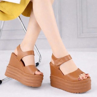GIÀY SANDAL ĐẾ XUỒNG QUAI BẢNG 12CM HÀNG LOẠI I CAO CẤP ÊM NHẸ FRR22