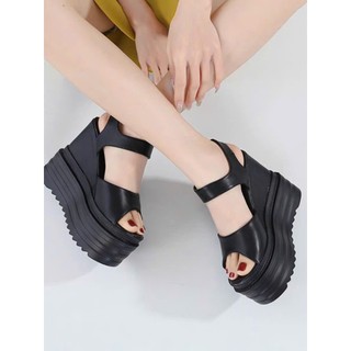 GIÀY SANDAL ĐẾ XUỒNG QUAI BẢNG 12CM HÀNG LOẠI I CAO CẤP CHUẨNN XỊN MẪU MỚI XINH LRR22 TT