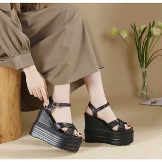 GIÀY SANDAL ĐẾ XUỒNG QUAI CHÉO 12CM HÀNG LOẠI 1 CAO CẤP XINHPPII
