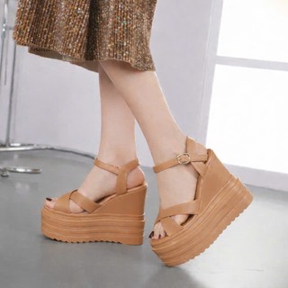 GIÀY SANDAL ĐẾ XUỒNG QUAI CHÉO 12CM HÀNG LOẠI 1 CAO CẤP XINHPPII