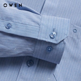 Owen - Áo sơ mi dài tay Regular Fit AR255016DT màu Xanh đậm chất liệu Bamboo poly
