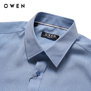 Owen - Áo sơ mi dài tay Regular Fit AR255016DT màu Xanh đậm chất liệu Bamboo poly