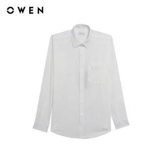 Owen - Áo sơ mi dài tay Regular Fit AR255035DT màu Trắng chất liệu Nano