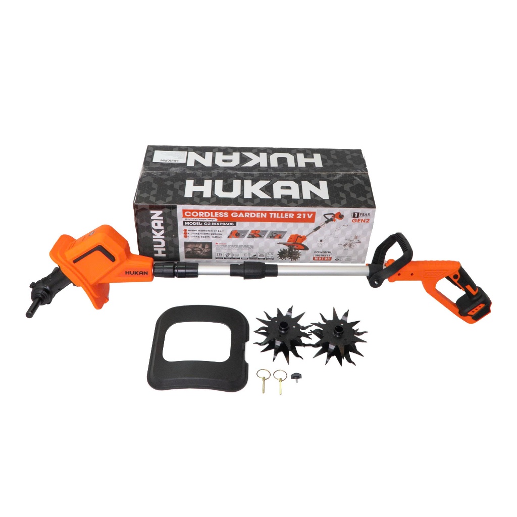 Thân Máy Xới Đất Pin HUKAN Gen2 G2-MXP0608| 21V Công Suất 700W Lưỡi 16cm Xới Sâu 160mm, Động Cơ Không Chổi Than