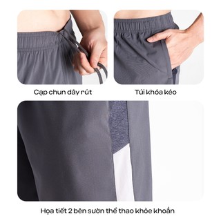 Quần Short Gió Thể Thao Nam Mentoris, Form Regular Fit, Phối Viền Kẻ Năng Động, Nhiều Màu MSR2509