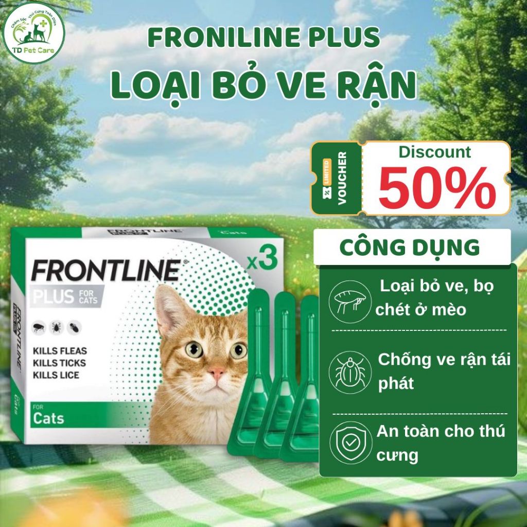 Nhỏ Gáy Cho Mèo Fronil Plus | Hỗ Trợ Loại Bỏ Ve Rận, Bọ Chét Ở Mèo | Dạng Ống Tiện Lợi An Toàn