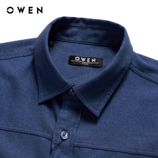 Owen - Áo sơ mi dài tay J-Form AJ255055DT màu Xanh tím than chất liệu Cafe charcoal