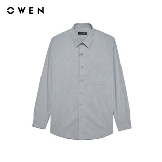 Owen - Áo sơ mi dài tay Regular Fit AR255023DT màu Xanh bạc hà chất liệu Bamboo spandex