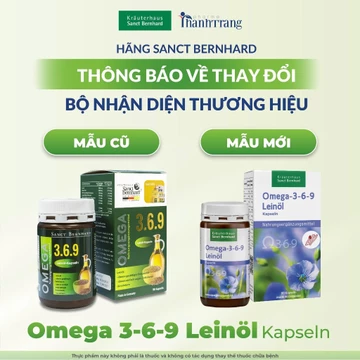 Thực phẩm chức năng viên uống Omega bổ mắt, não, da Omega 3 6 9 Chính hãng Sanct Bernhard Đức