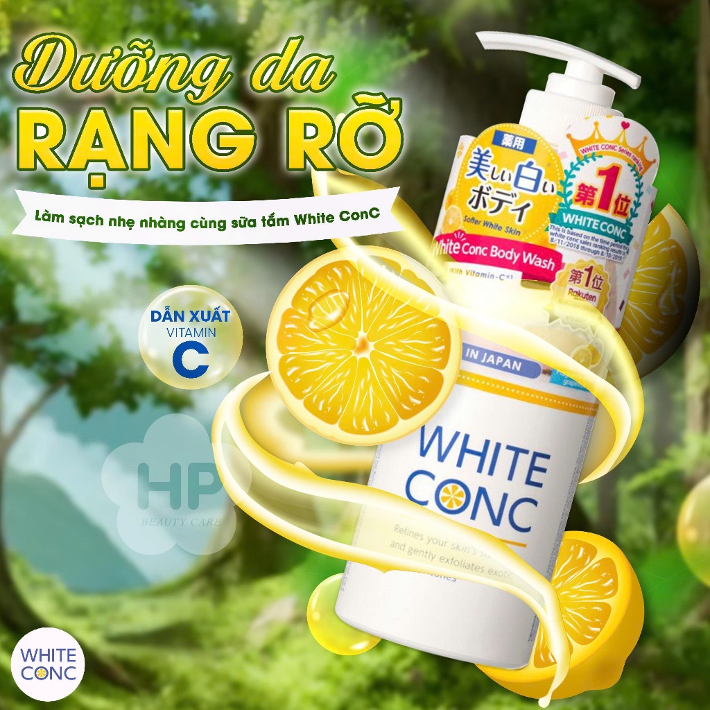Sữa Tắm Dưỡng Trắng Sáng Da Toàn Thân White Conc Body Shampoo C II (600mL)