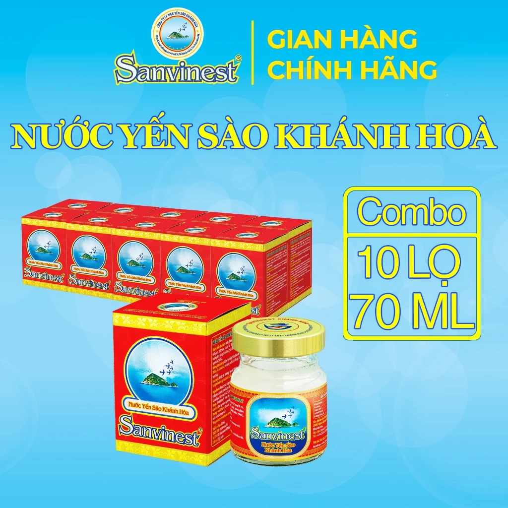 Combo 10 lọ 70ml Sanvinest Khánh Hòa Chính Hãng