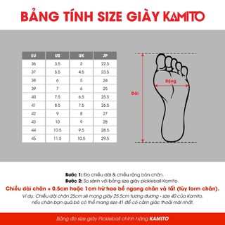 Giày Pickleball Kamito Slide Pro, Bám Sân Êm Thoáng