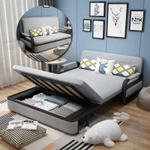 Sofa giường thông minh khung thép sơn tĩnh điện, Ghế Sofa giường gấp gọn đa năng có ngăn chứa đồ hàng nhập nguyên kiện — ảnh 5