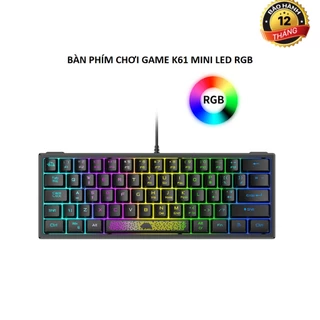 Bàn Phím Có Dây Chơi Game K61 Mini LED RGB - Keycap Đen Trắng, Nhỏ Gọn, Đa Năng Cho PC
233.600
₫
-20%
4.7
Đã bán 45
TP. Hồ Chí Minh