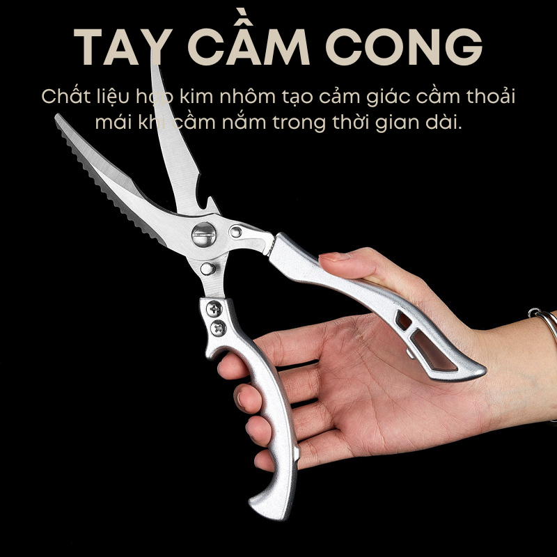 Kéo Cắt Gà Vịt Cao KOOBEE Làm Từ Thép Nhật Nguyên Khối Cứng Bền Siêu Sắc Thiết Kế Trợ Lực Tiện Dụng (NB29)