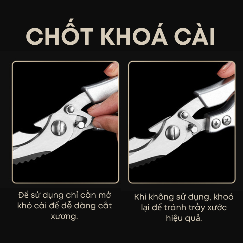 Kéo Cắt Gà Vịt Cao KOOBEE Làm Từ Thép Nhật Nguyên Khối Cứng Bền Siêu Sắc Thiết Kế Trợ Lực Tiện Dụng (NB29)