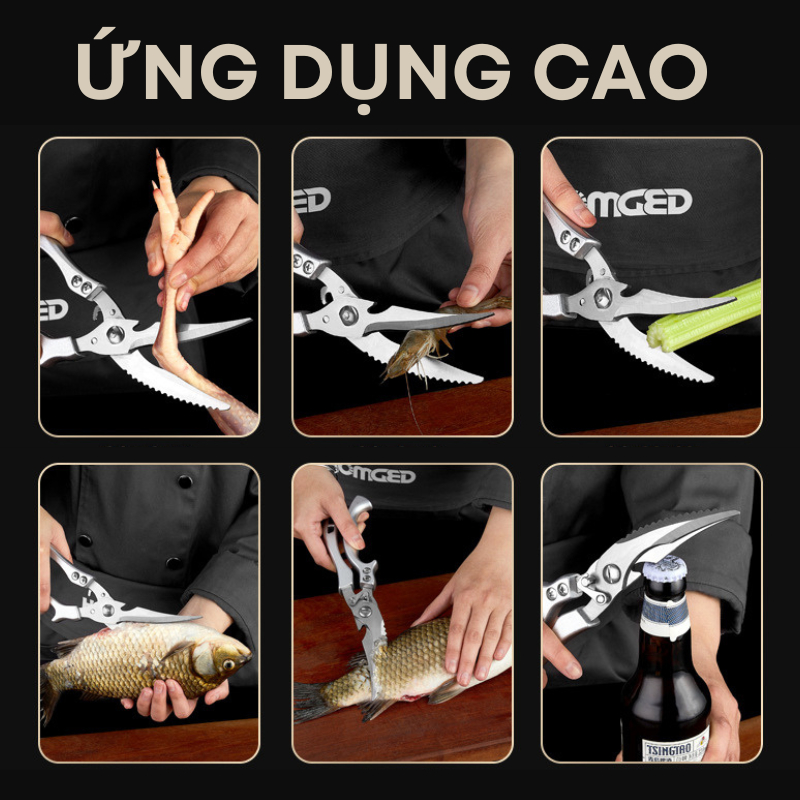 Kéo Cắt Gà Vịt Cao KOOBEE Làm Từ Thép Nhật Nguyên Khối Cứng Bền Siêu Sắc Thiết Kế Trợ Lực Tiện Dụng (NB29)