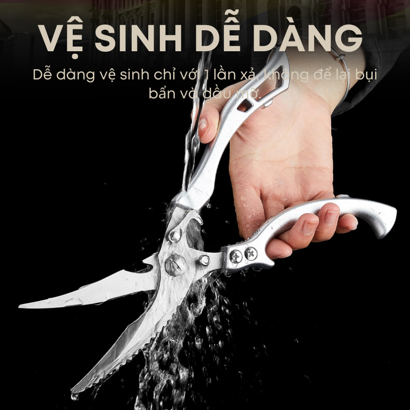 Kéo Cắt Gà Vịt Cao KOOBEE Làm Từ Thép Nhật Nguyên Khối Cứng Bền Siêu Sắc Thiết Kế Trợ Lực Tiện Dụng (NB29)