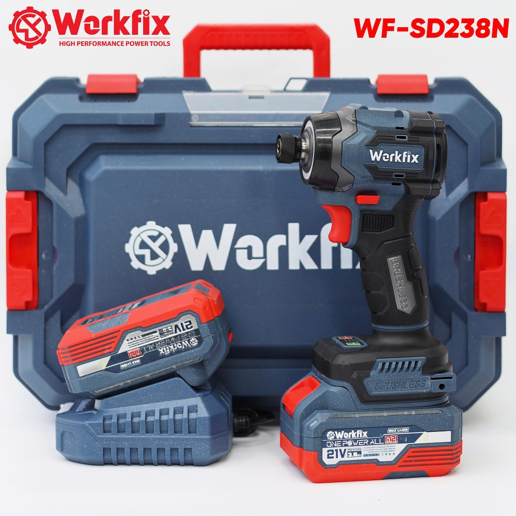 Máy Chuyên Vít Workfix WF-SD238N – Lực Siết 238N.M –  4 Cấp Tốc Độ, Đèn Led Động Cơ Không Chổi Than