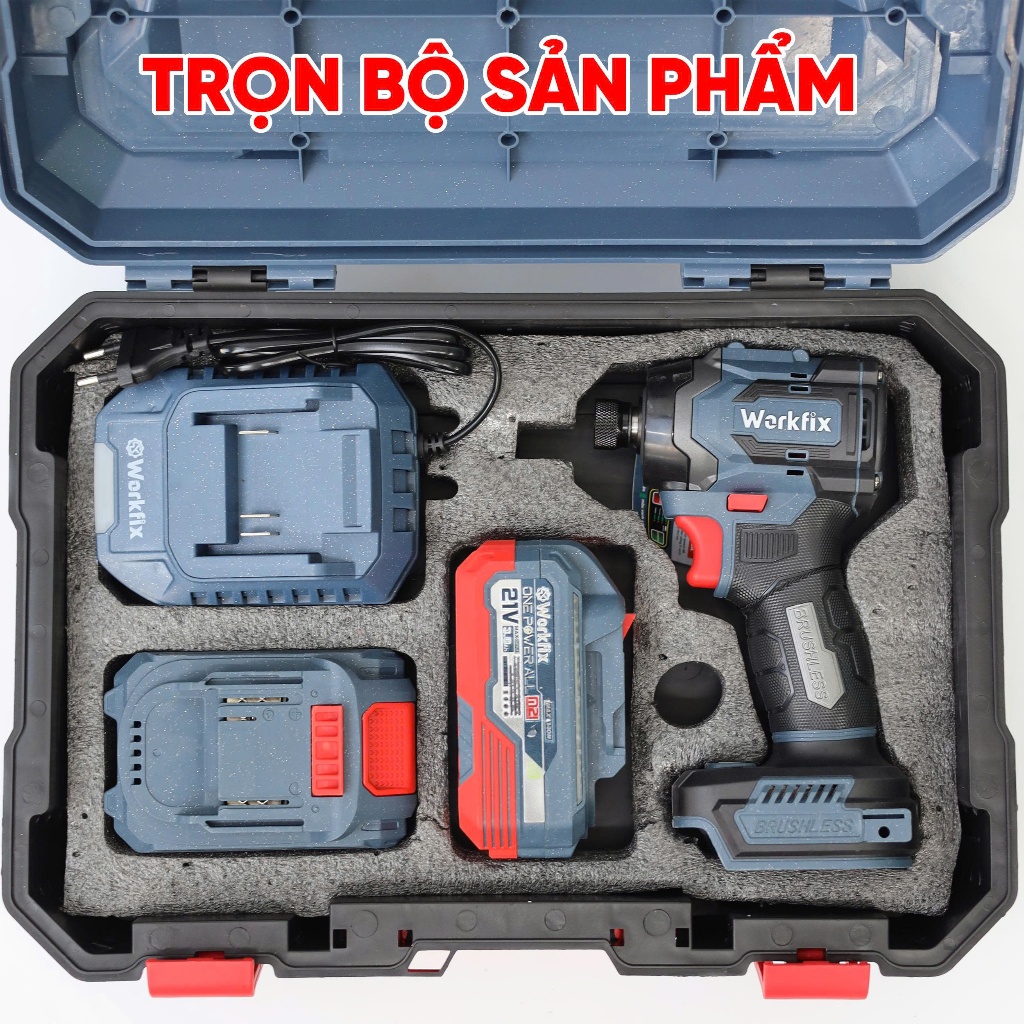 Máy Chuyên Vít Workfix WF-SD238N – Lực Siết 238N.M –  4 Cấp Tốc Độ, Đèn Led Động Cơ Không Chổi Than