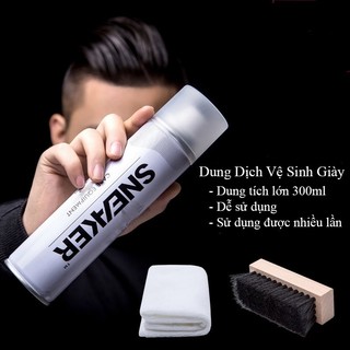 Combo 3 sản phẩm xịt vệ sinh giầy Duer tặng kèm Bàn chải và khăn lau tiện dụng, bộ sản phẩm chăm sóc giầy toàn diện