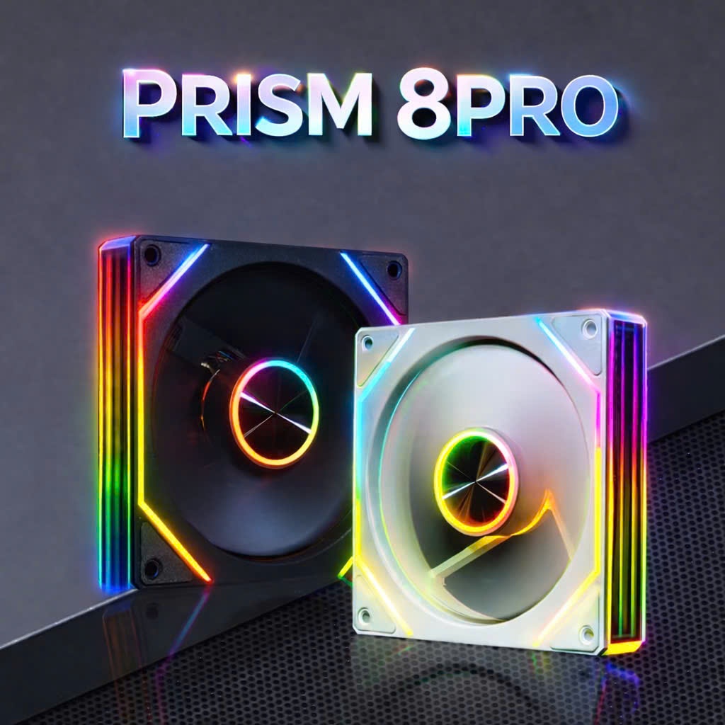 ⚡️HÀNG SẴN⚡️ Quạt case PRISM 8 PRO 12cm ARGB đồng bộ main – màu Đen/Trắng | BigBuy360 - bigbuy360.vn