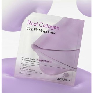 Mặt nạ thạch collagen căng bóng tăng đàn hồi làm trắng giảm nhăn Lumiderm Real Collagen Skin Fit Mask Pack (Hộp 4m)