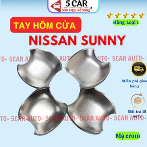 Ốp hõm mạ crom Sunny- Ốp hõm tròn sáng bóng chống trầy bảo vệ cửa xe ô tô. Hàng cao cấp
